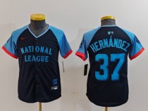 Youth Los Angeles Dodgers #37 Teoscar Hernández 2024 All-Star Stitched Jersey