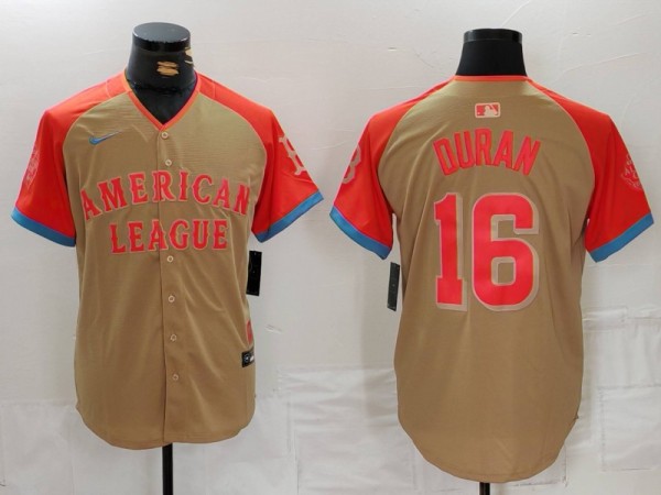 Men's Boston Red Sox #16 Jarren Duran 2024 All-Star Stitched Jersey