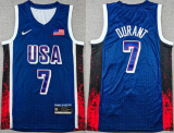 Men’s National Team #7 Kevin Durant 2024 USA Dream Team Olympics Jersey