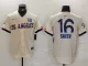 Men's Los Angeles Dodgers #16 Will Smith Cream 2024 City Connect Limited Stitched Jersey