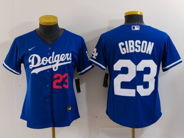 Women Los Angeles Dodgers #23 Kirk Gibson Blue Game Nike Jersey