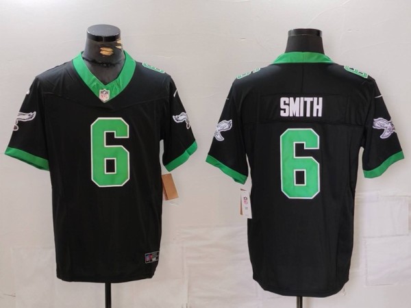 Men's Philadelphia Eagles #6 DeVonta Smith Black 2023 F.U.S.E. Vapor Untouchable Jersey