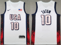 Men’s National Team #10 Tatum 2024 USA Dream Team Olympics Jersey