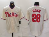 MLB Philadelphia Phillies #28 Bohm Cream Home Stitched Jersey