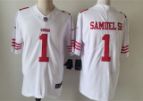 Men's San Francisco 49ers #1 Deebo Samuel White Vapor Untouchable Limited Jersey