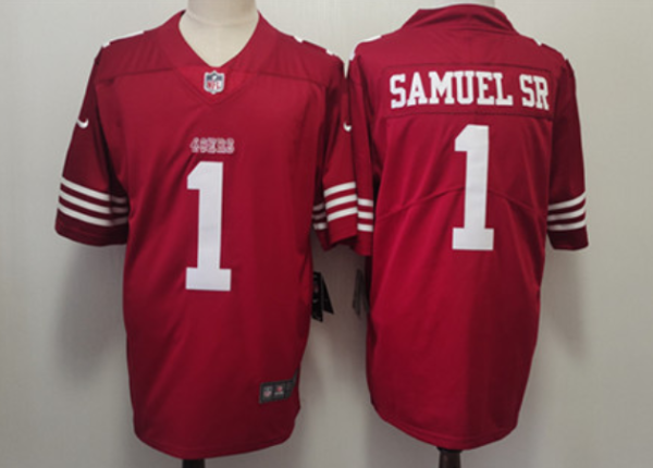 Men's San Francisco 49ers #1 Deebo Samuel Red Vapor Untouchable Limited Jersey