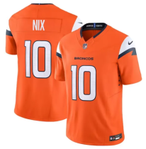 Youth Denver Broncos #10 Bo Nix Orange 2024 F.U.S.E. Vapor Limited Stitched Football Jersey