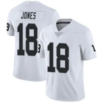 Men's Las Vegas Raiders #18 Jack Jones White Vapor Limited Stitched Jersey