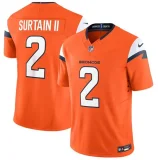 Youth Denver Broncos #2 Pat Surtain II Orange 2024 F.U.S.E. Vapor Limited Stitched Football Jersey