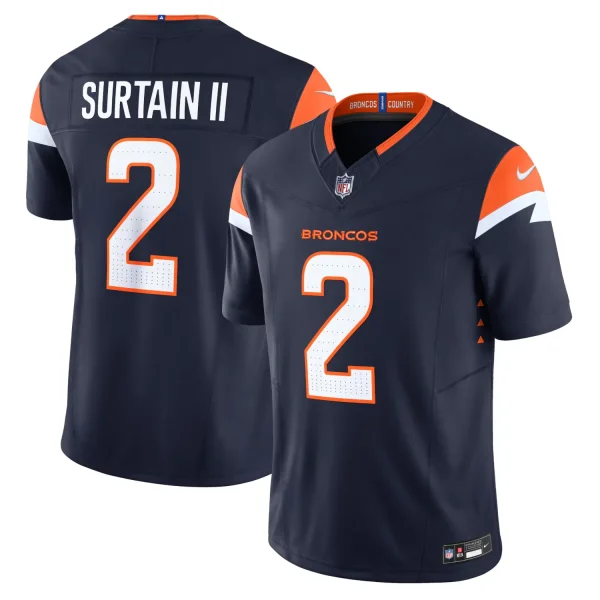 Youth Denver Broncos #2 Pat Surtain II Navy 2024 F.U.S.E. Vapor Limited Stitched Football Jersey