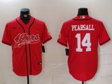 Men's San Francisco 49ers #14 Ricky Pearsall Red Baseball Nike Jersey