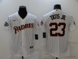 Men's San Diego Padres #23 Fernando Tatis Jr. White Stitched Jersey