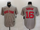 Men's Boston Red Sox #16 Jarren Duran Grey Game Nike Stitched Jersey