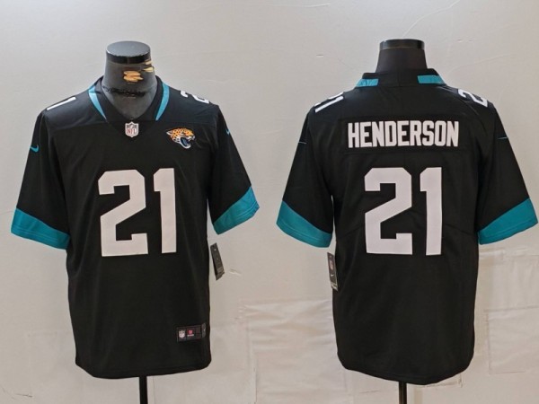 Men's Jacksonville Jaguars #21 C.J. Henderson 2020 Black Vapor Limited Jersey