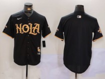 Men's New Orleans Saints Blank Black Baseball Jersey