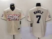 Men's New York Yankees #3 Babe Ruth Cream Baseball Jersey