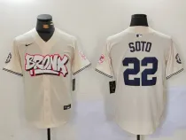 Men's New York Yankees #22 Juan Soto Cream Baseball Jersey