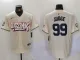 Men's New York Yankees #99 Aaron Judge Cream Baseball Jersey
