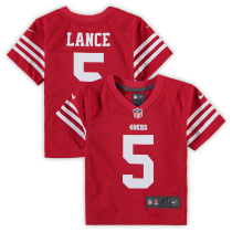 NFL San Francisco 49ers #5 Lance 2022 New Red Vapor Untouchable Limited Toddlers Jersey