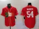 Men's San Francisco 49ers #54 Fred Warner Red Baseball Nike Jersey