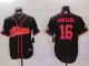 Men's San Francisco 49ers #16 Joe Montana Black Baseball Nike Jersey