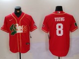 Men's San Francisco 49ers #8 Young Red Baseball Nike Jersey