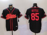 Men's San Francisco 49ers #85 George Kittle Black Baseball Nike Jersey