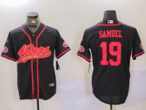 Men's San Francisco 49ers #19 Deebo Samuel Black Baseball Nike Jersey