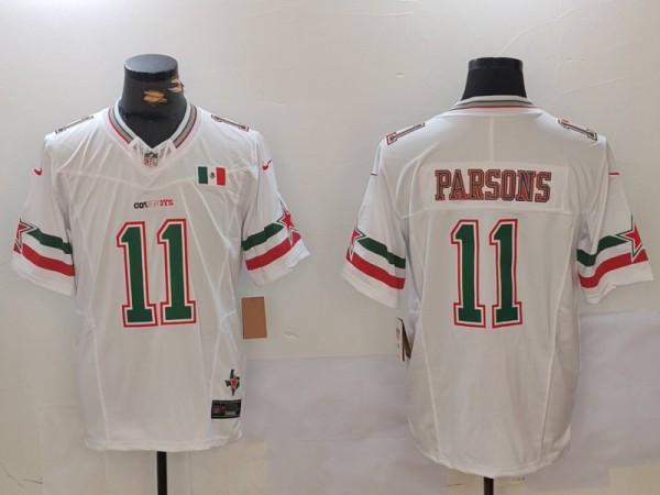 Men's Dallas Cowboys #11 Micah Parsons 2024 Mexico White F.U.S.E. Limited Jersey