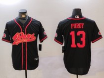 Men's San Francisco 49ers #13 Brock Purdy Black Baseball Nike Jersey