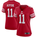 Women San Francisco 49ers #11 Brandon Aiyuk Red Vapor Untouchable Limited Jersey