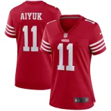 Women San Francisco 49ers #11 Brandon Aiyuk Red Vapor Untouchable Limited Jersey