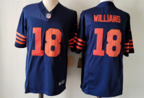 Men's Chicago Bears #18 Caleb Williams Navy 2024 Draft Color Rush F.U.S.E. Limited Jersey