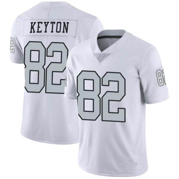 Men's Las Vegas Raiders #82 Ramel Keyton White Color Rush Limited Stitched Jersey