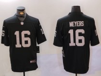 Men's Raiders #16 Meyers Black Vapor Untouchable Limited Jeresey