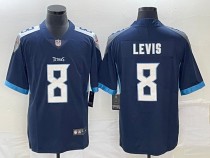 Men's Tennessee Titans #8 Will Levis Navy  2024 F.U.S.E. Vapor Limited Jersey