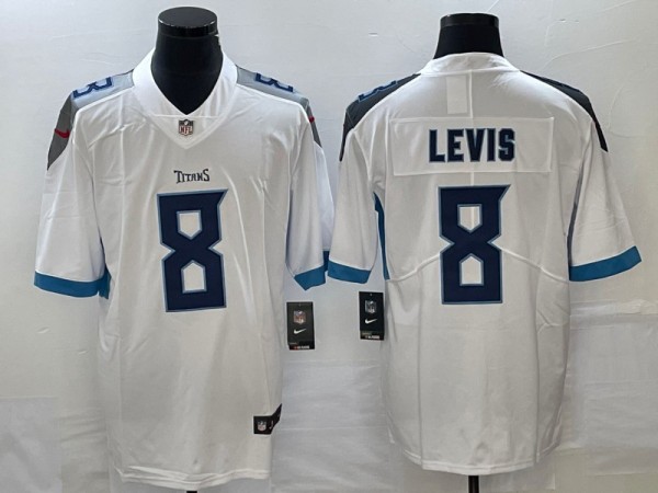 Men's Tennessee Titans #8 Will Levis White  2024 F.U.S.E. Vapor Limited Jersey