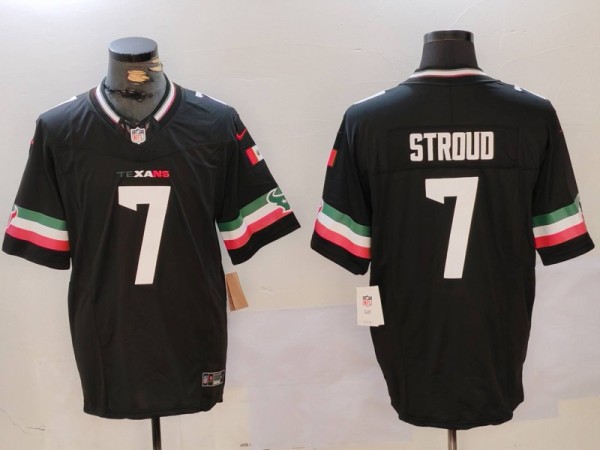 Men's Houston Texans #7 C.J. Stroud 2024 Mexico Black F.U.S.E. Limited Jersey