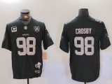 Men's Las Vegas Raiders #98 Maxx Crosby Black 2024 F.U.S.E With Nevada Silver Limited Jersey