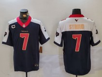 Men's Houston Texans #7 C.J. Stroud Navy/White Gold 2024 F.U.S.E. With 1-Star C Patch Jersey