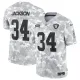 Men's Las Vegas Raiders #34 Bo Jackson Arctic Camo 2024 F.U.S.E. Salute to Service Jersey