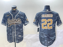 Men's New Orleans Saints #32 Tyrann Mathieu Camo Baseball Jersey