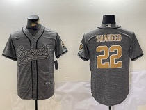 Men's New Orleans Saints #32 Tyrann Mathieu Grey Baseball Jersey
