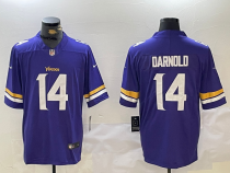 Men's Minnesota Vikings #14 Sam Darnold Purple Vapor Limited Jersey