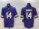 Men's Minnesota Vikings #14 Sam Darnold Purple Vapor Limited Jersey