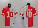 Men’s Kansas City Chiefs #10 Isiah Pacheco Red/White Split Vapor Untouchable Limited Jersey