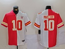 Men’s Kansas City Chiefs #10 Isiah Pacheco Red/White Split Vapor Untouchable Limited Jersey