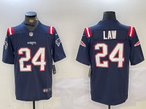 Men's New England Patriots #24 Law Navy Vapor Untouchable Limited Jersey