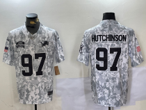 Men's Detroit Lions #97 Aidan Hutchinson Arctic Camo 2024 F.U.S.E. Salute to Service Jersey