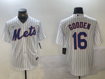 MLB New York Mets #16 Gooden White Nike Game Jersey